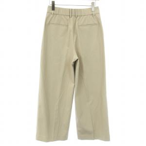 PLST 24SS リネンブレンドワイドパンツ センタープレス ジップフライ 麻 リネン混 M ベージュ 124206012