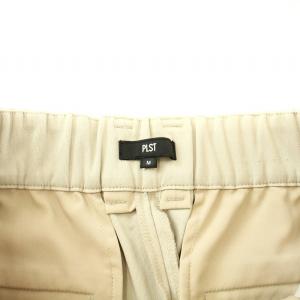 PLST 24SS リネンブレンドワイドパンツ センタープレス ジップフライ 麻 リネン混 M ベージュ 124206012