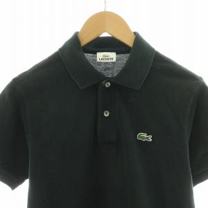 LACOSTE ポロシャツ 半袖 ロゴワッペン 3 M 黒 ブラック /NQ
