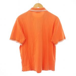 MONCLER ポロシャツ 半袖 ライン ワッペン M オレンジ /KH