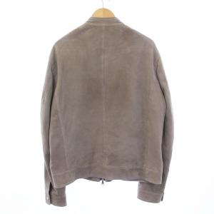 EMMETI JURI ゴートスエード シングルライダースジャケット 54 ベージュ