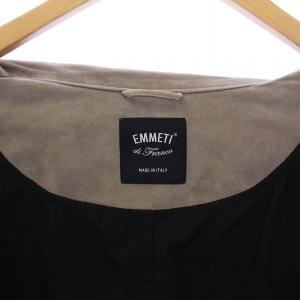 EMMETI JURI ゴートスエード シングルライダースジャケット 54 ベージュ