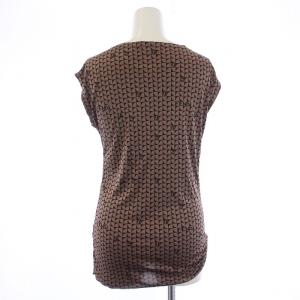 FENDI カットソー 半袖 ロゴ 総柄 ナイロン 44 XL 茶 ブラウン