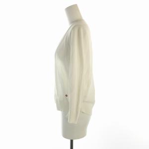 MACKINTOSH LONDON トッパーカーディガン ドルマンスリーブ ロゴプレート ボタンレス 38 M 白 ホワイト /EE