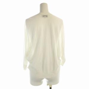 MACKINTOSH LONDON トッパーカーディガン ドルマンスリーブ ロゴプレート ボタンレス 38 M 白 ホワイト /EE