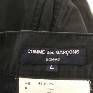 COMME des GARCONS HOMME AD2019 コットンパンツ タック テーパード パンツ L 黒 ブラック