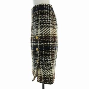 PAULE KA タイトスカート ひざ丈 ツイード 36 S マルチカラー