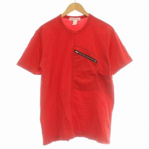 Tシャツ 半袖 ポケット カットソー L 赤 レッド