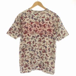 COMME des GARCONS HOMME AD2016 Tシャツ HS-T011 半袖 ペイズリー柄 L 白 ピンク /G