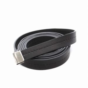 ナロー ベルト 細ベルト レザー 黒 ブラック /YM