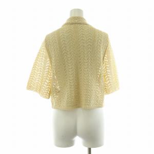 TODAYFUL 22SS Lace Knit Shirts シャツ ブラウス ニット 半袖 鍵編み F アイボリー 12210503