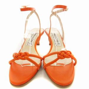 Nebuloni ストラップサンダル ミュール ローヒール アーモンドトゥ 靴 シューズ 36 23cm オレンジ /MM
