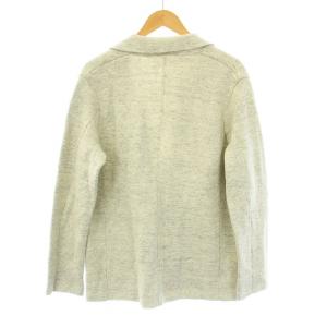 LACOSTE ニットジャケット テーラードジャケット 麻 リネン混 FR52 L ライトグレー VH724EL