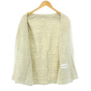 LACOSTE ニットジャケット テーラードジャケット 麻 リネン混 FR52 L ライトグレー VH724EL