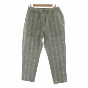 ワイドパンツ バギー テーパード チェック ジッパーフライ L グレー /NQ