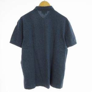 LACOSTE レギュラーフィット ストレッチ パリポロシャツ 半袖 ロゴ刺繍 カットソー L 紺 ネイビー PH5522L