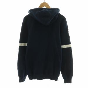 HYDROGEN ジップアップパーカー フーディー 長袖 フード ワッペン XL 紺 ネイビー