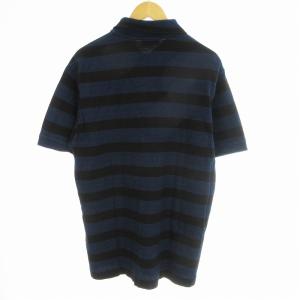 『LACOSTE』　ポロシャツ　ハーフボタン　刺繍ロゴ　人気　インディゴ　【L】 kw1488-09_1.jpg