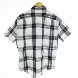 LACOSTE レギュラーフィットシャツ チェック柄 半袖 カットソー ボタンダウン青 ブルー CH673EL