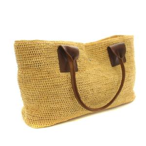 HELEN KAMINSKI トートかごバッグ ラフィア ナチュラル ブラウン