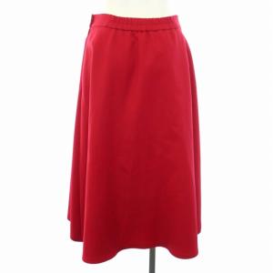 M'S GRACY 23年製 スカート フレア ミモレ丈 ロング 38 M 赤 レッド /TK