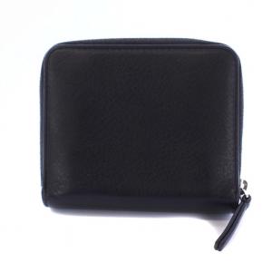 BALENCIAGA エブリデイ ビルフォールド ウォレット 二つ折り財布 ラウンドファスナー ロゴ レザー 黒 ブラック 490618