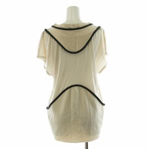 ISSEY MIYAKE カットソー ノースリーブ 切替 プルオーバー 2 M ベージュ