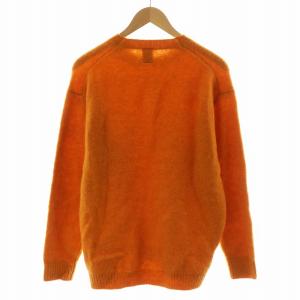 BEAUTY&YOUTH UNITED ARROWS エアシャギーアルパカクルーネックニット セーター プルオーバー 長袖 L オレンジ 1213-117-4049