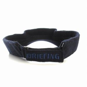 BRIEFING サンバイザー ゴルフ ロゴ 刺繍 ウール 帽子 F 紺 ネイビー