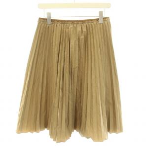 プリーツドタフタスカート Pleated taffeta skirt スカート ひざ丈 プリーツ イージー