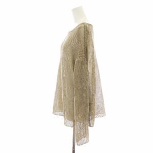 IENA 24SS ギマコットンプルオーバー ニット メッシュ 長袖 F ベージュ