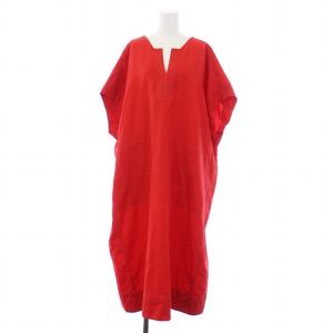 24AW バイカラーステッチ コクーンワンピース M レッド