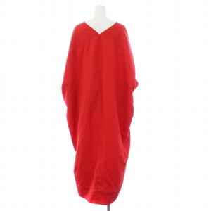 HOUSE OF LOTUS 24AW バイカラーステッチ コクーンワンピース M レッド