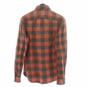 RRL ネルシャツ カジュアルシャツ 長袖 レギュラーカラー チェック柄 XS 赤 レッド 黒 ブラック