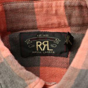 RRL ネルシャツ カジュアルシャツ 長袖 レギュラーカラー チェック柄 XS 赤 レッド 黒 ブラック