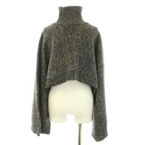 MARNI ニット セーター ハイネック 長袖 ハイゲージ ショート丈 ウール モヘヤ混 40 M グレー