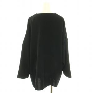 ENFOLD 20SS PEツイルスリットブラウス シャツ キーネック 長袖 38 M 黒 ブラック