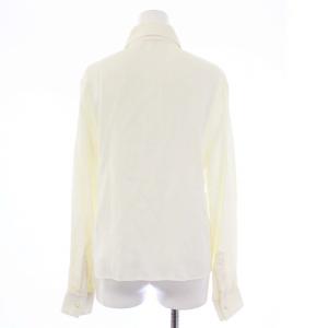 CELINE シャツ ブラウス 長袖 ダブルボタン 38 M 白 オフホワイト /KH