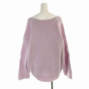 GALERIE VIE ニット セーター ウール Vネック プルオーバー 長袖 S 紫 パープル