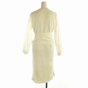 Ameri VINTAGE MANY WAY DOCKING SHIRT DRESS ワンピース ロング ニットベルト 切替 白 ホワイト