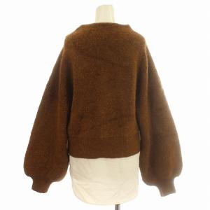 Ameri VINTAGE ニット シャツレイヤード セーター ボトルネック F 茶 ブラウン