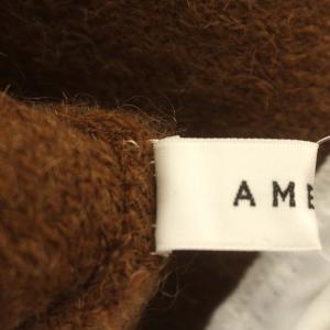 Ameri VINTAGE ニット シャツレイヤード セーター ボトルネック F 茶 ブラウン
