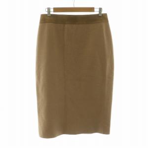 RALPH LAUREN ニットタイトスカート ひざ丈 カシミヤ混 M 茶 ブラウン