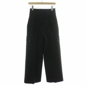 STELLA McCARTNEY カーゴパンツ スラックス ジップフライ オーバーサイズ ウール 38 S 黒 ブラック