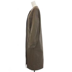 JOURNAL STANDARD 19AW ノーカラーコート ロング アウター S カーキ