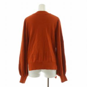 UN3D. ニット セーター 長袖 プルオーバー クルーネック 38 M オレンジ