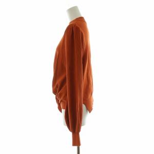 UN3D. ニット セーター 長袖 プルオーバー クルーネック 38 M オレンジ