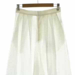 ENFOLD ハーレムパンツワイドタックトラウザ バギー タック 38 M 白 ホワイト