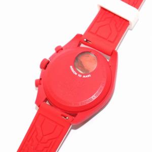OMEGA SWATCH Speedmaster MISSION TO MARS QZ 腕時計 赤 白