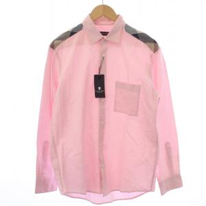 シャツ 長袖 切替 チェック柄 M ピンク 51M60-170-12